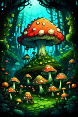 dream core moshroom forest