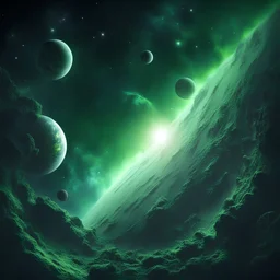 green outer space