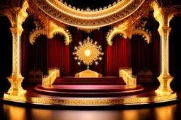image of a Royal stage with 3d fractal base decoration