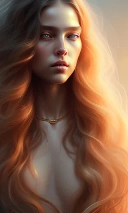 hot goddess , beautiful, long hair, wavy hair, curly hair، black eyes, head and shoulders portrait, cinematic, 8k, resolution concept art portrait by Greg Rutkowski, Artgerm, WLOP, Alphonse Mucha dynamic lighting hyperdetailed intricately detailed