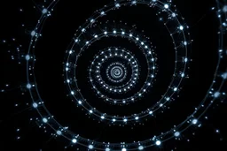 Cree l image d une spirale représentant l accés à la connaissance. Utilise les propriétés de Fibonacci. Lumieres noire et blanches.