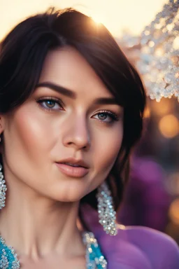 Create an ultra-realistic cinematic 8K portrait of the person in this photo. Keep the face 100% identical — same facial features, skin texture, and expression. Style: fashion editorial, confident pose. Lighting: warm golden hour sunlight, soft rim light. Background: softly blurred urban bokeh. Camera look: shallow depth of field, film grain, cinematic color grade. Outfit: keep similar to the original or elevate slightly with premium casual style.