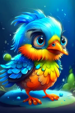 Another cute one, I can't help myself ;) MJ P: colorful chibi bird, digital art, hyper-realistic, trending on artstation, highly detailed, style of greg rutkowski, no background, UHD