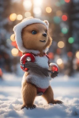 last Christmas adult star bear squirrel chat robot, bokeh like f/0.8, tilt-shift lens 8k, high detail, smooth render, down-light, unreal engine, prize winning