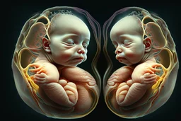 One twin in the womb