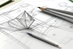 Analyzing diamond concepts into lines and sketches without scribbling