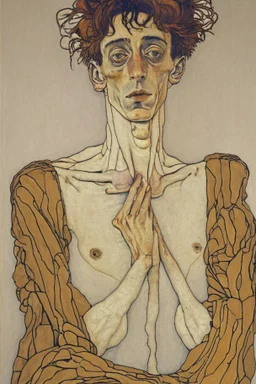 painting of a figure with the life-filled void of an empty existence, egon schiele masterpiece