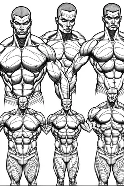 Abdominal muscles drawing sketches