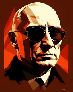 Putin Art illustration sunglasses