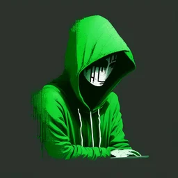 green, minimalistic, beautiful, drawing, art, code, full, png, male, cool, sad, mask