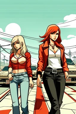 gta tarzı 2 kız 2D arkaplan biraz daha detaylı gta tarzı gta 6 tarzı