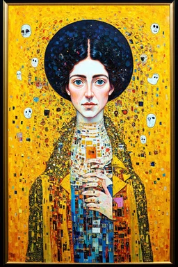 The ghosts of dead ideas; a neo-surrealistic, expressionist, lowbrow version of Gustav Klimt