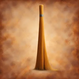 wooden broom. No detailed background.Magical. Dramatic, highly detailed, digital painting, masterpiece