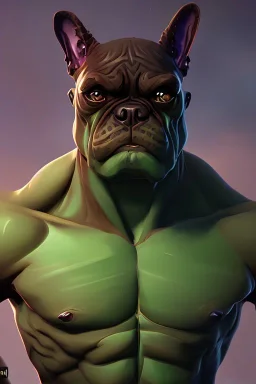 alien french bulldog musculature hulk body HD strong french bulldog hulk marvels Warcraft