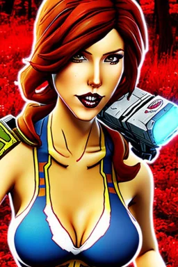 Lauren Phillips cosplaying as Lilith from Borderlands