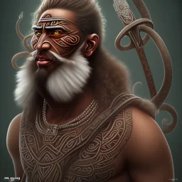 Maori homme tribal sorcier