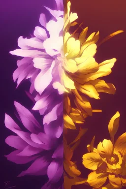 flowers dramatic lighting, illustration by Georgia O'Keefe Greg rutkowski, yoji shinkawa, 4k, digital art, concept art,artgerm