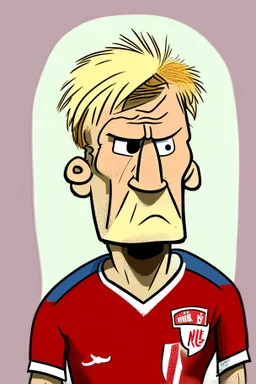 Erling Braut Holland Norwegian football player ,cartoon 2d