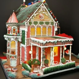 San Francisco victorian house as a gingerbread house