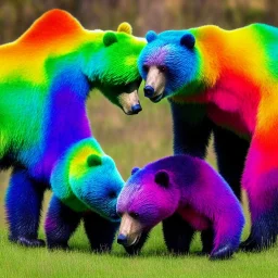 rainbow color bears
