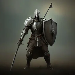 franz frazetta style, knight with sword and shield, dark soul like