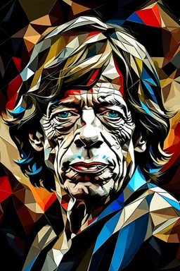 A Digital Pop Art Portrait of Mick Jagger from the Rolling Stones