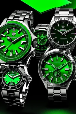 generate image of green face watch companies which seem real for blog