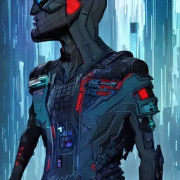 futuristic portrait art of an armored cyberpunk spiderman mixed with batman, futuristic style spiderman x batmam, cyberpunk, artwork by josan gonzalez, game screenshot from cyberpunk 2077