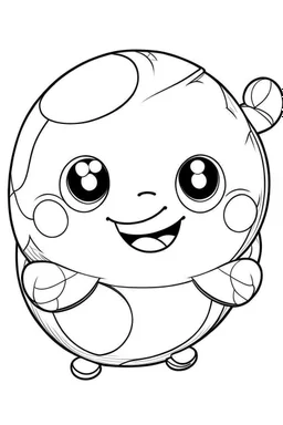 outline art for cute Ball coloring pages with sitch, white background, Sketch style, full body, only use outline, toddlers style, clean line art, white background, no shadows and clear and well outlined.