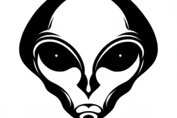 alien head clip art stencil