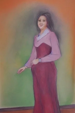 Portrait lady, full body shot, full-color medium shot EnglishMajor