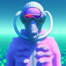 Vaporwave pool person