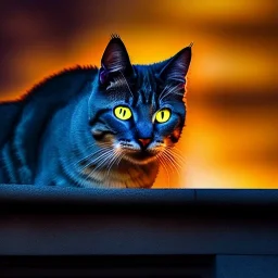 Ultra detailed fullbody Portrait in oil on canvas of of stone cat gargoyle on rooftop of cathedral,intense stare,extremely detailed digital painting, extremely detailed face,crystal clear Big glowing eyes, mystical colors ,perfectly centered image, perfect composition, rim light, beautiful lighting,masterpiece,8k, stunning scene, raytracing, anatomically correct, in the style of robert e howard and Ken Kelley and Ohrai Noriyoshi and Simon Bisley and tomzj1