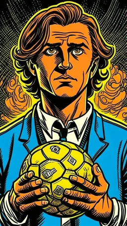 Diego Forlan Football soccer player posing. Dark detective comic watchmen 1940. Paranormal.