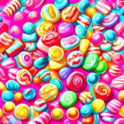 illustration of a candy, juicy, colorful candy, digital painting