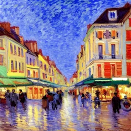 city block french impressionist