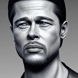 Brad pitt, monkeyface, beard, pyjamas, realisme,