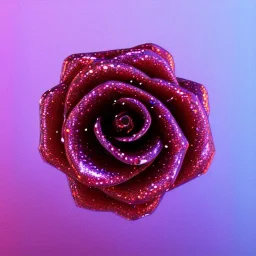 transparent multicolor crystal rose