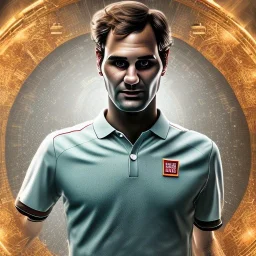 roger federer, 8k , raquet, ball, roland garros, details, rembrandt style, light eyes