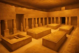 Tombs of kings of ancient civilization, many golden objects. pomp A huge splendor is the ancient Tomb of Kings in the depths of the earthTemple of the goddess Venus, where Amazon women guard the magnificent huge hall, some armed.