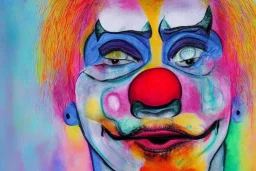 abstract clown face