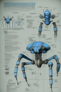 blueprint of robot grashopper