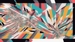 digital glitch pattern snowflake geometric abstraction