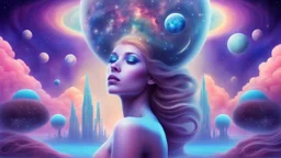 surreal galactic goddess