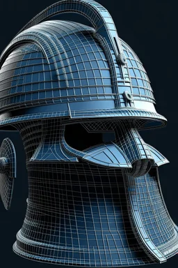 2d blueprint of a viking helmet, , high detail, smooth render, prize winning