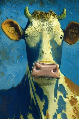 Portrait of a cow by Van Gogh