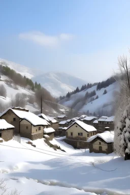 زمستان در شهر سمنان با برف کم