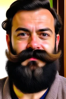 Omer aborub With a beard and mustache