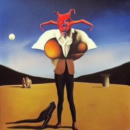 surreal university student in style of salvador dali painting