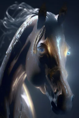 Horse shape-shifting humanoid alien ,dramatic lighting, volumetric lighting, hyperrealisme, 8k, high quality, lot of details, fit within portrait